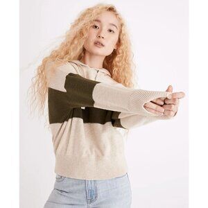 NWTD Madewell Size S Clairview Hoodie Sweater in Colorblock MSRP $89